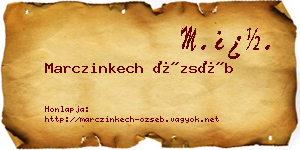 Marczinkech Özséb névjegykártya